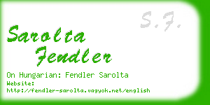 sarolta fendler business card